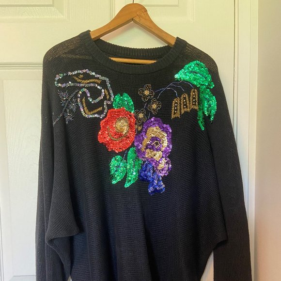 💙UGLY SWEATER PARTY - Vintage Oversized Crewneck Sweater - Picture 2 of 7